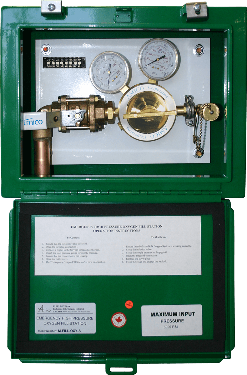 Amico Product: Surface Mount Emergency Oxygen Inlet Station (High Pressure)