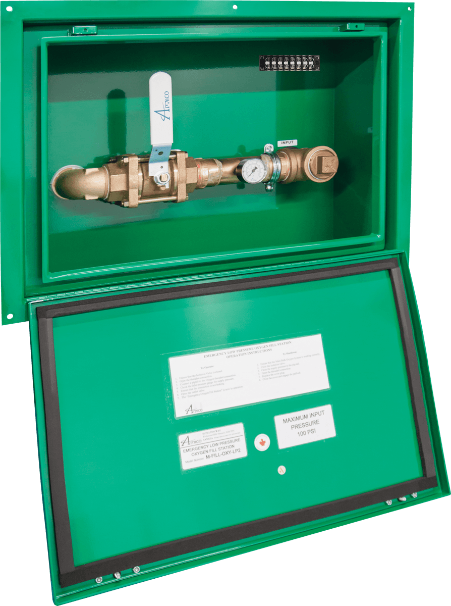 Amico Product: Emergency Oxygen Inlet Station 2" (Recessed Low Pressure)