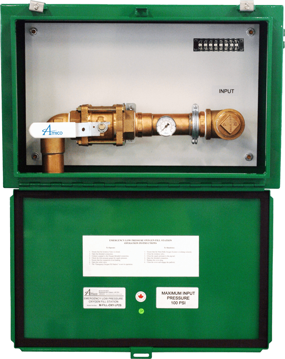 Amico Product: Emergency Oxygen Inlet Station 2" (Surface Mount Low Pressure)